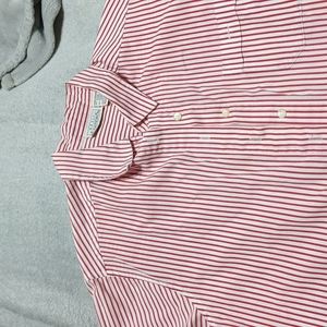 Camp shirt, Red and white, size Large